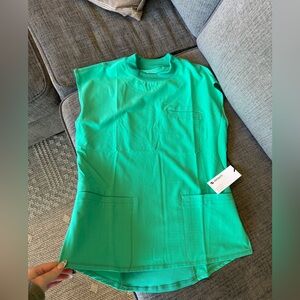 Green Infinity Scrub Top